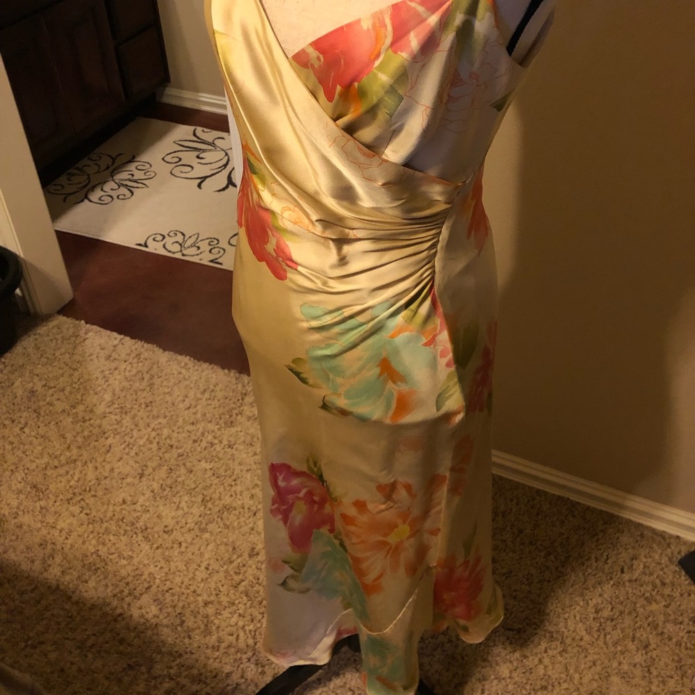 Beautiful floral silk dress